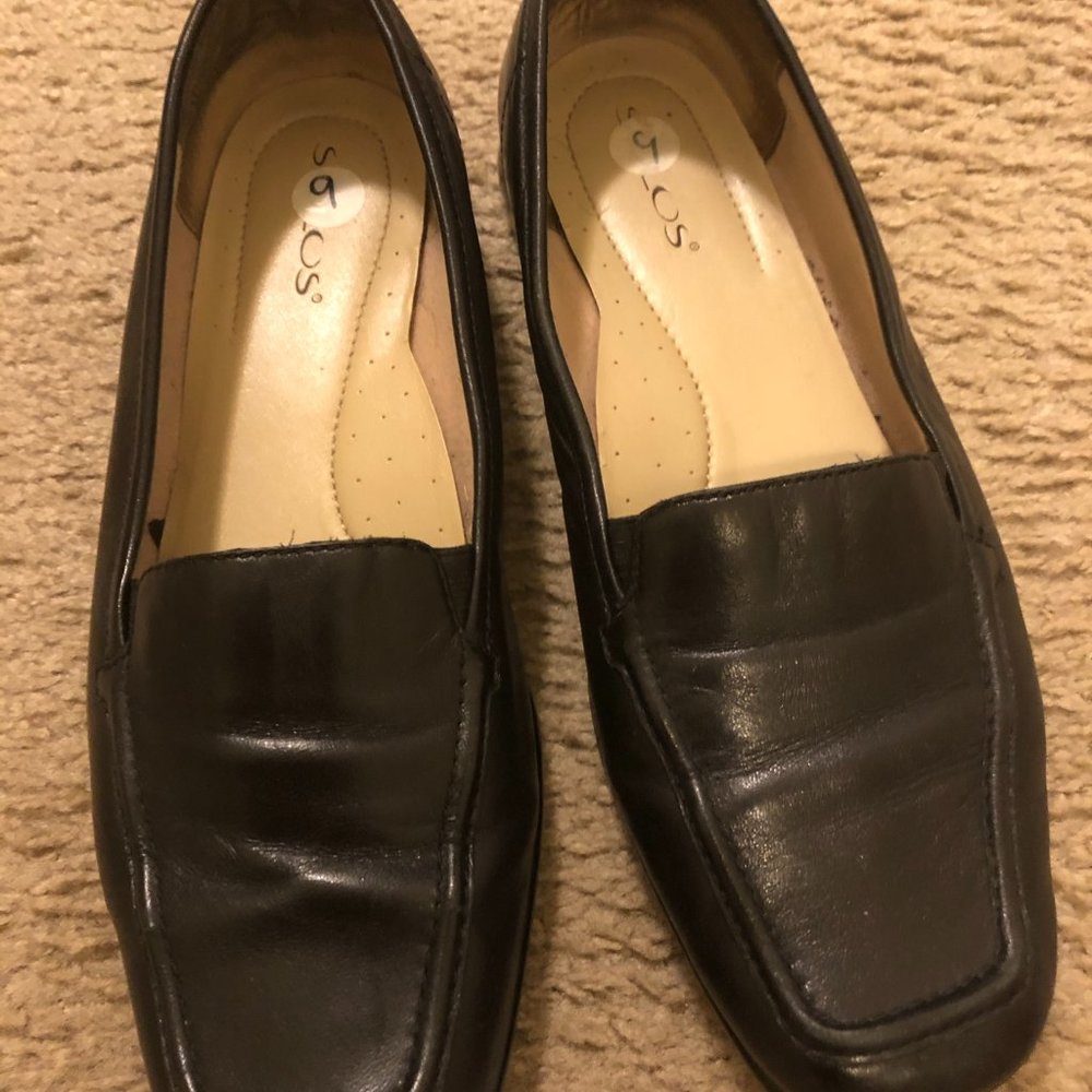 Black Solos Leather Shoes